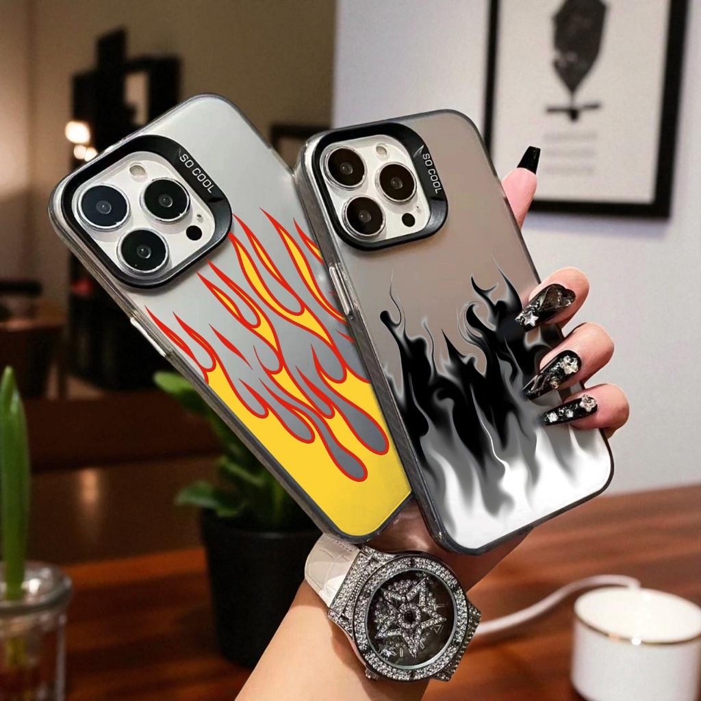 Softcase So Cool Imd Case Tecno Pova 6 Pova 6 Pro Spark 20 Pro + plus Motif API FIRE Casing Hp Aesth