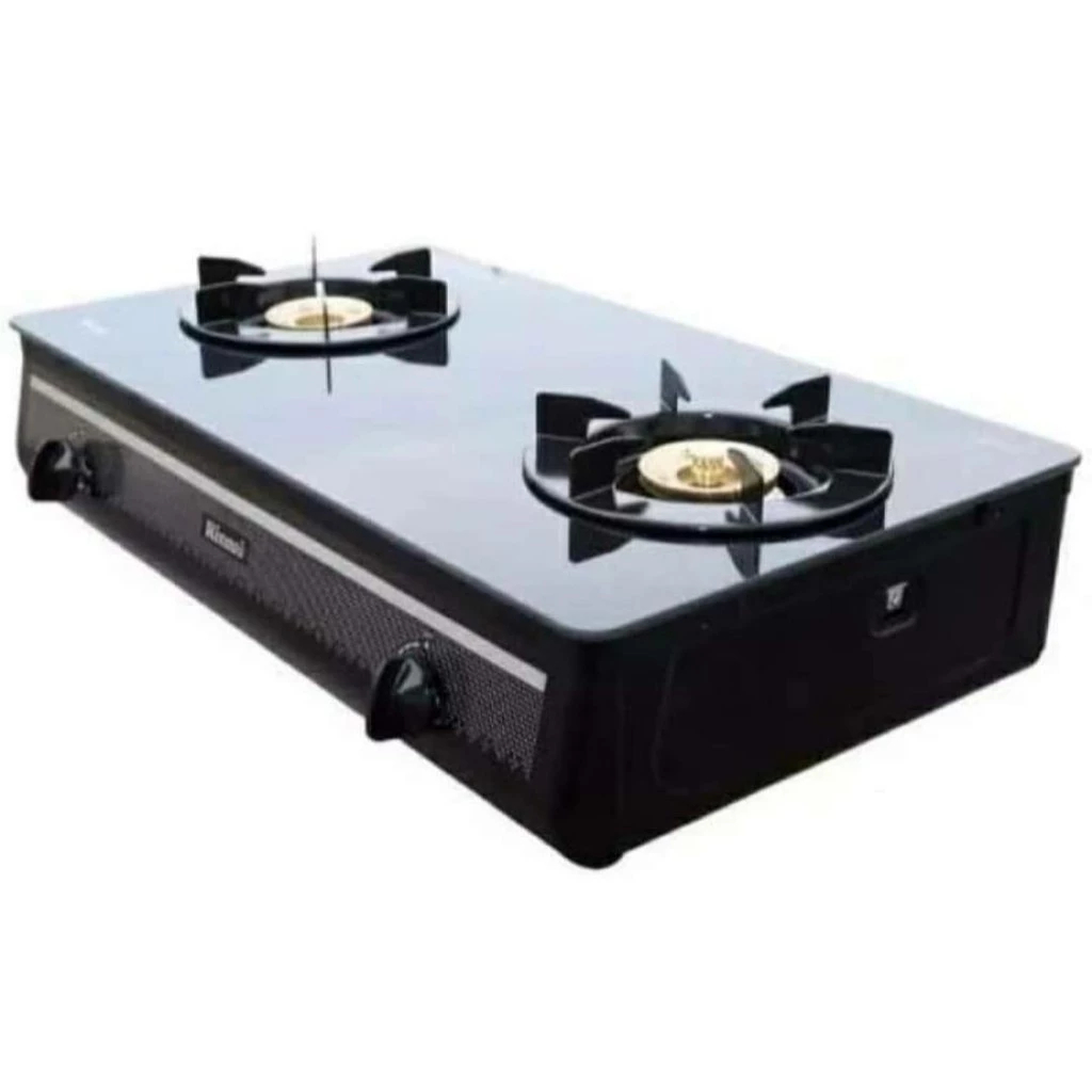KOMPOR GAS 2 TUNGKU RINNAI RI- 712 GA (glass top) Kaca jumbo API lilin w / B BIRU API BESAR