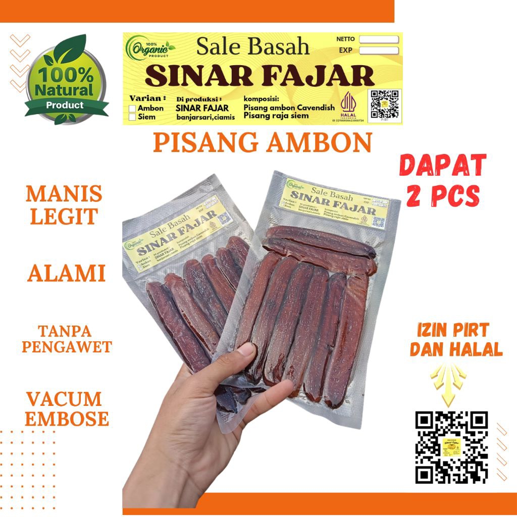 

Sale Basah Pisang Ambon Cavendish Sinar Fajar – paket 2 Pack Hemat