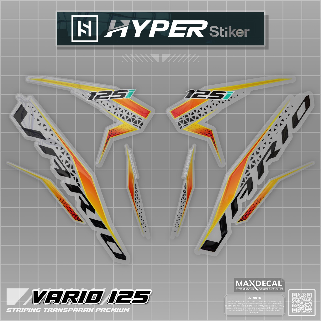 STRIPING TRANSPARAN VARIO 125/STIKER VARIASI VARIO ALL NEW/STRIPING MOTOR VARIO 125 TRANSPARAN