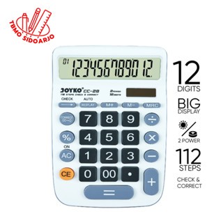 

TBMO Calculator / Kalkulator Joyko CC-28 / 12 Digits / Check Correct