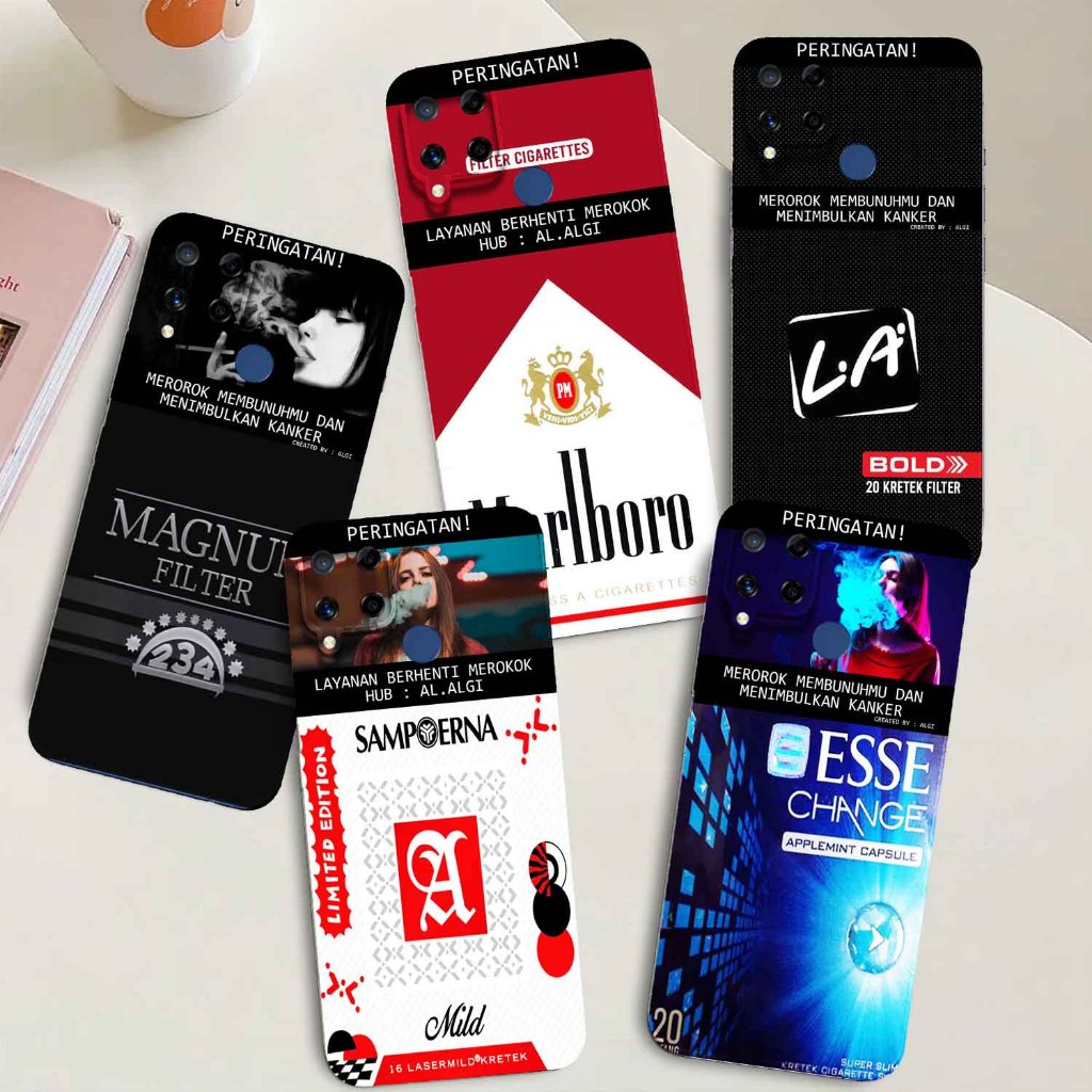 Softcase Untuk Realme C15 - Softcase Gambar Fashion Printing { Rokok Limited Edition Terbaru } - Pel