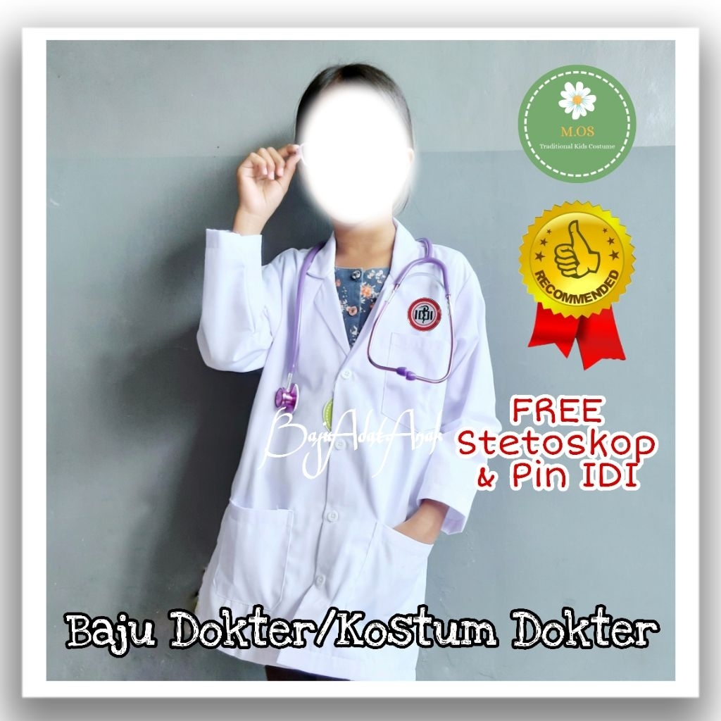 BAJU JAS DOKTER ANAK | KOSTUM PROFESI DOKTER CILIK | JAS DOKTER ANAK PEREMPUAN ANAK LAKI-LAKI MURAH