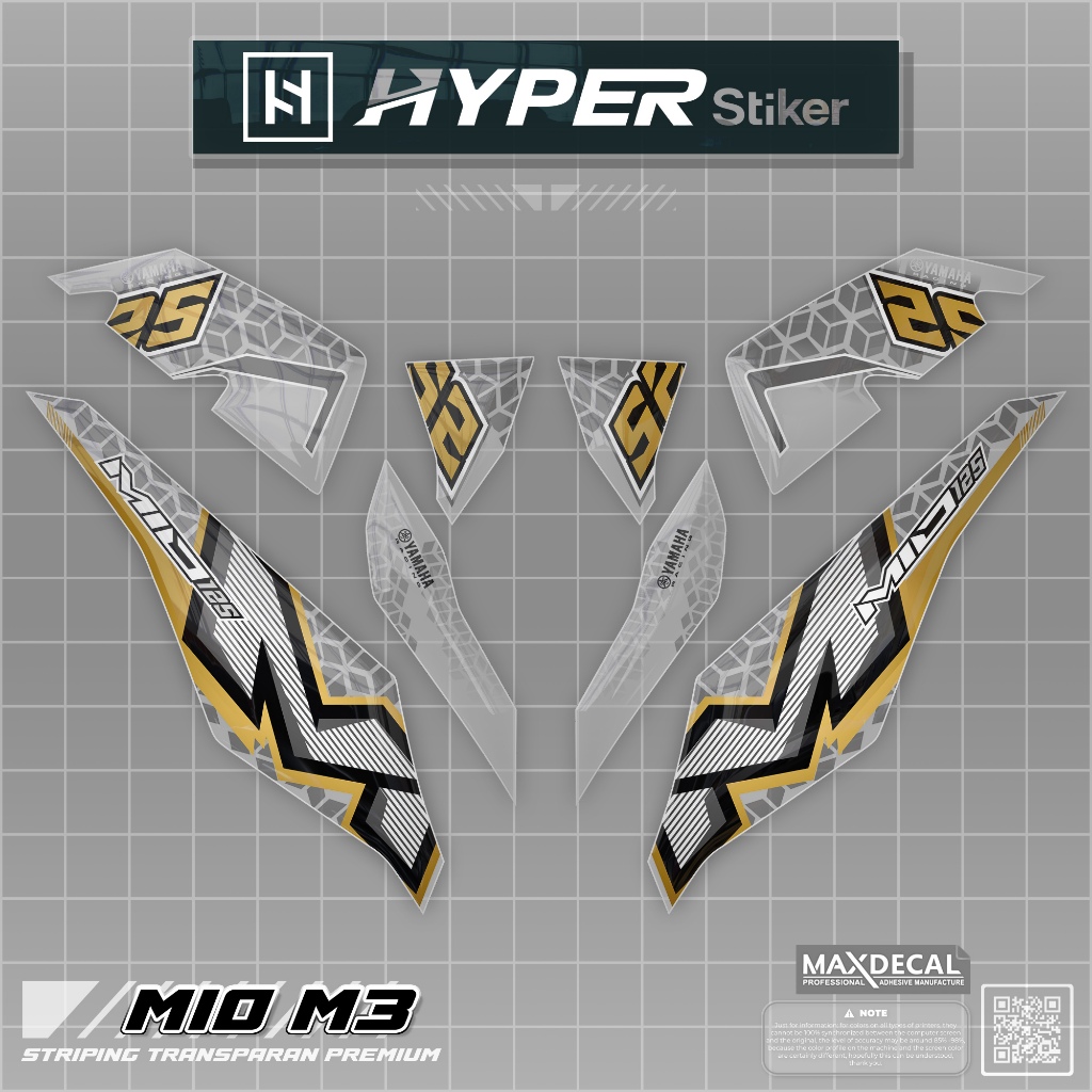 STRIPING TRANSPARAN MIO M3/STIKER VARIASI MIO 125/STRIPING MOTOR MIO M3 125 TRANSPARAN KEREN