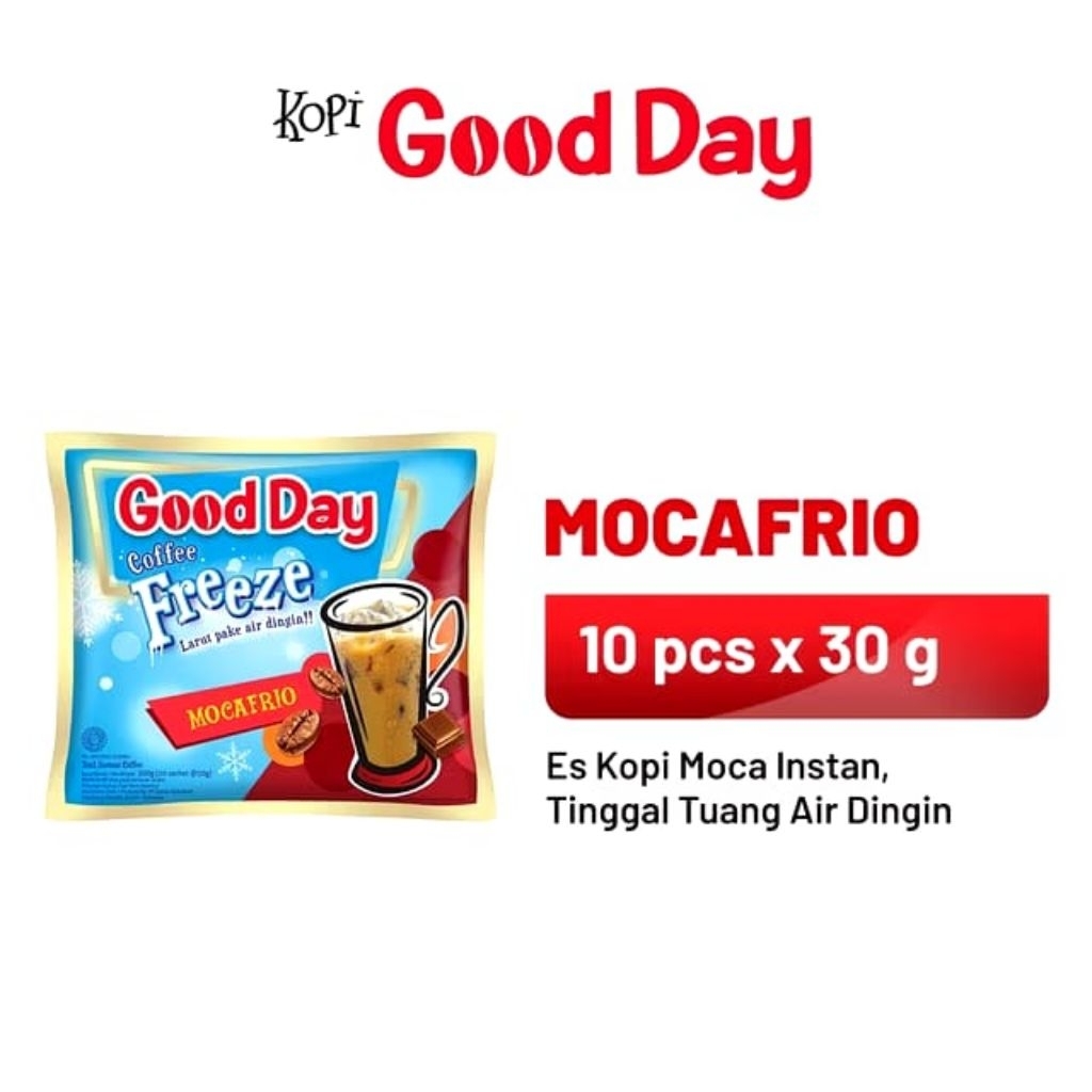 

Kopi Good Day Freeze Mocafrio 30gr 1 Renceng Isi 10 Sachet