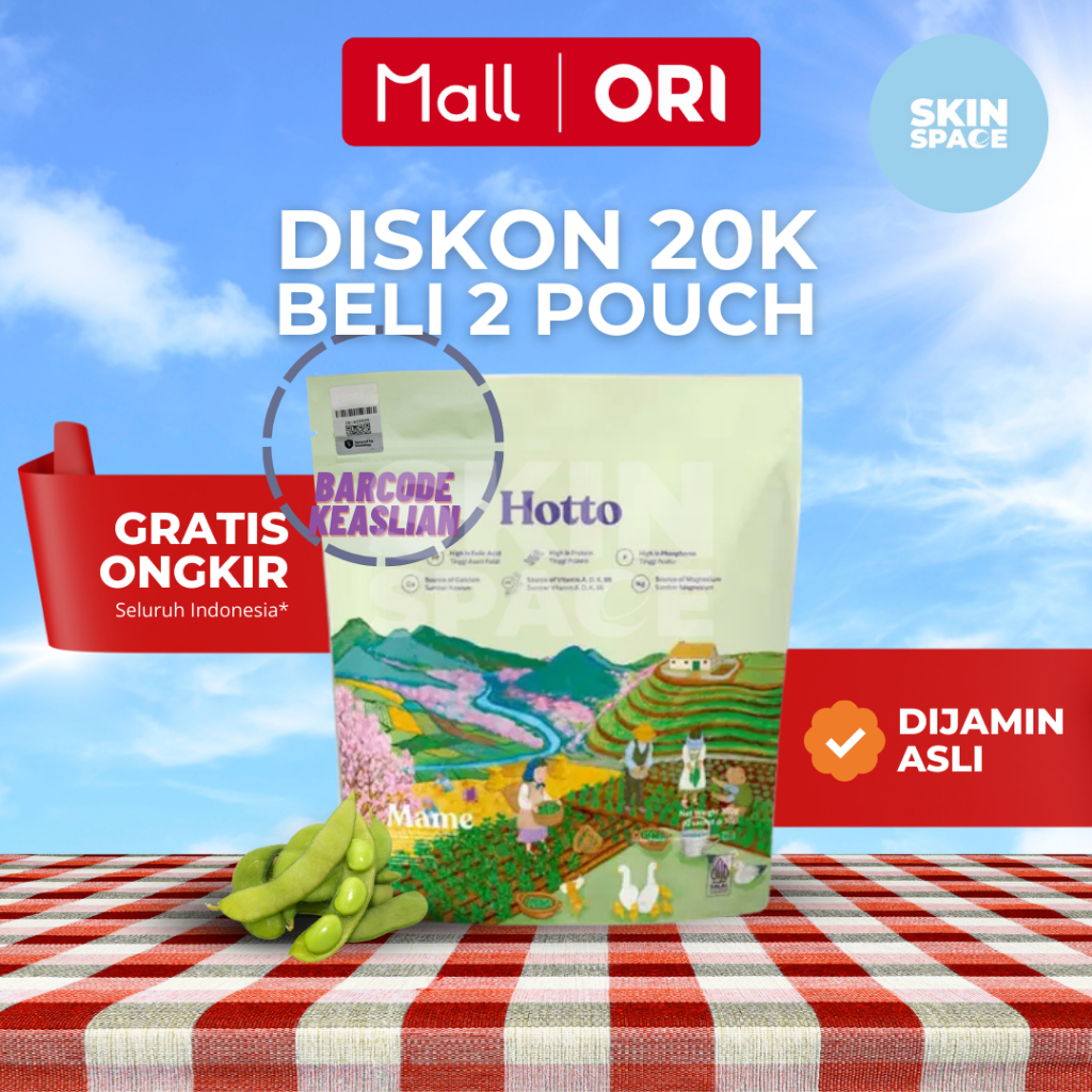 

Hotto Mame Multigrain Edamame 1 Pouch 12 Sachet