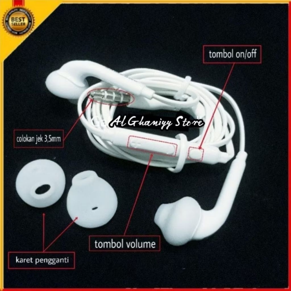 Headset Earphone Samsung A12 A13 A14 5G A15 A15 5G A22 5G A23 5G A24 A25 5G Ori 100% Copotan Hp Supe