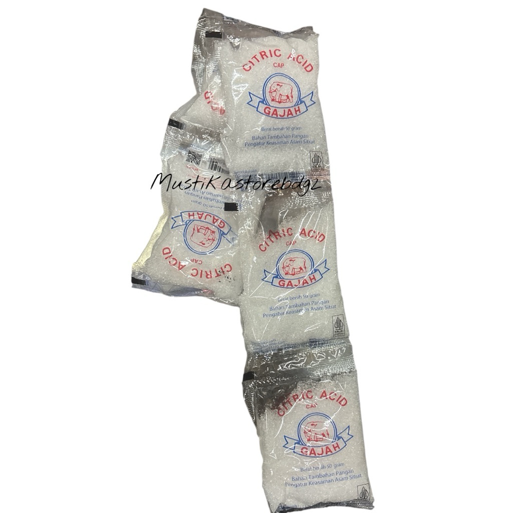 

Citric Acid Cap Gadjah Isi 5 Sachet / Citroon Sitrun
