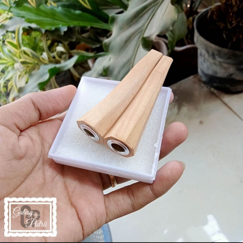 ( segi delapan 7cm ) pipa once / once cangklong / pipa rokok / padutan kayu Cendana wangi