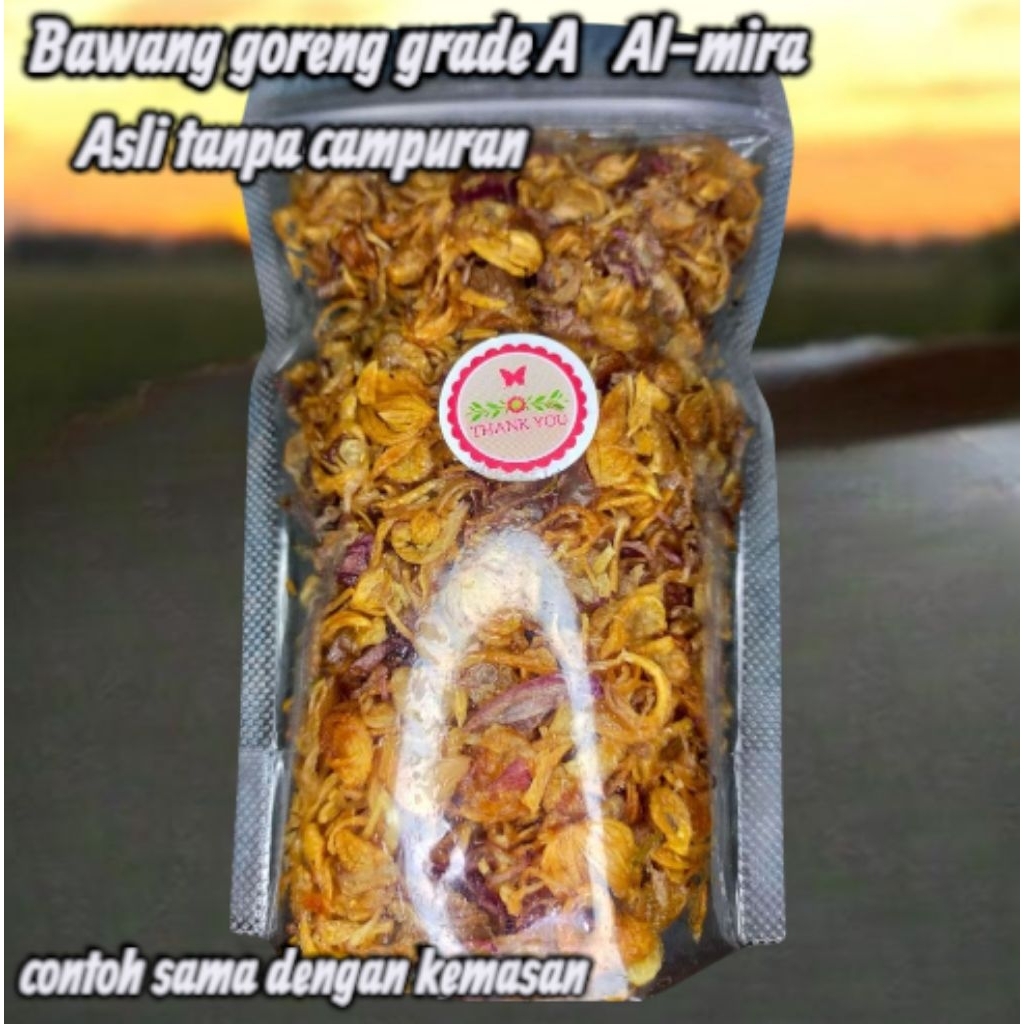 

Bawang Goreng Grade A gurih dan kriyuk (TANPA CAMPURAN)