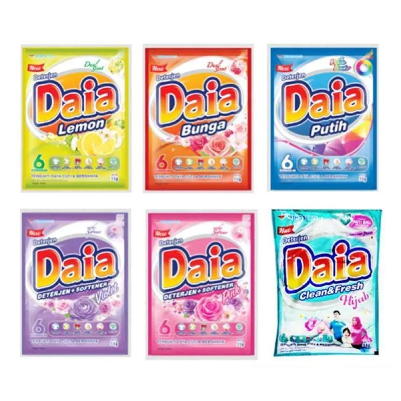 (1 Dus isi 72 Pcs) Deterjen Daia Powder Renceng Daia Bubuk Daia
