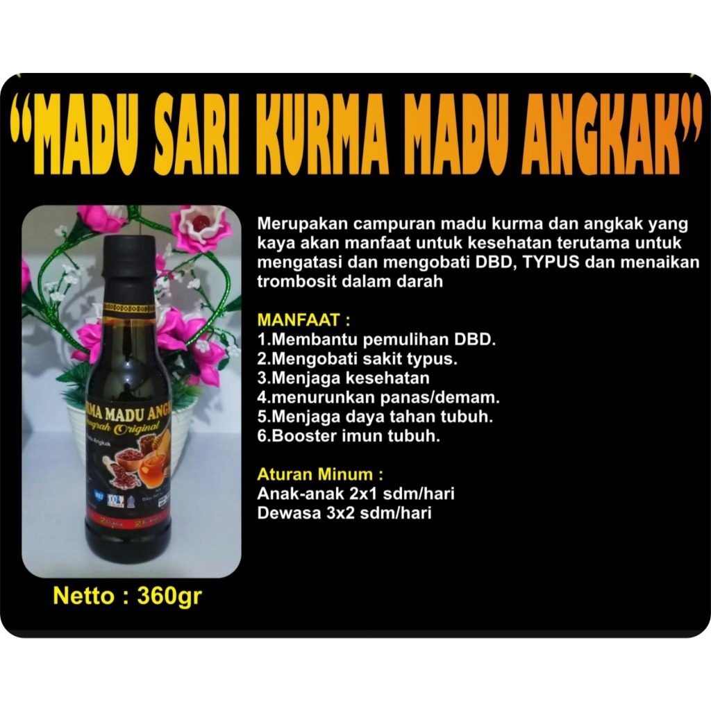 

Anugrah madu sari kurma biji angkak original