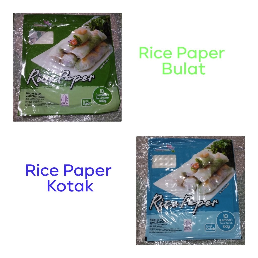 

Rice Paper 5 dan 10 lembar banh trang diameter 22cm kulit lumpia salad vietnam topoki rice paper vietnam wrap salad promo sale