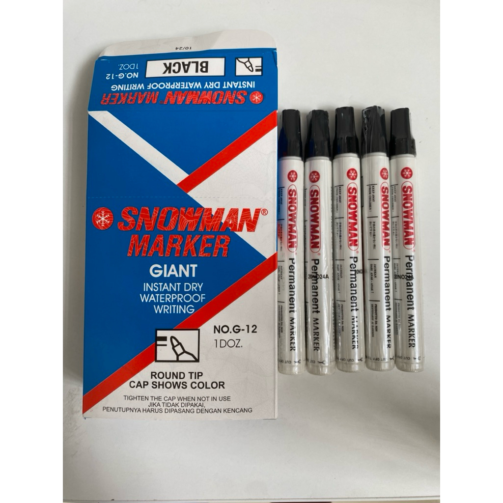 

SPIDOL SNOWMAN PERMANENT ( 1 LUSIN 12 PCS) WARNA HITAM TIDAK DAPAT DIHAPUS
