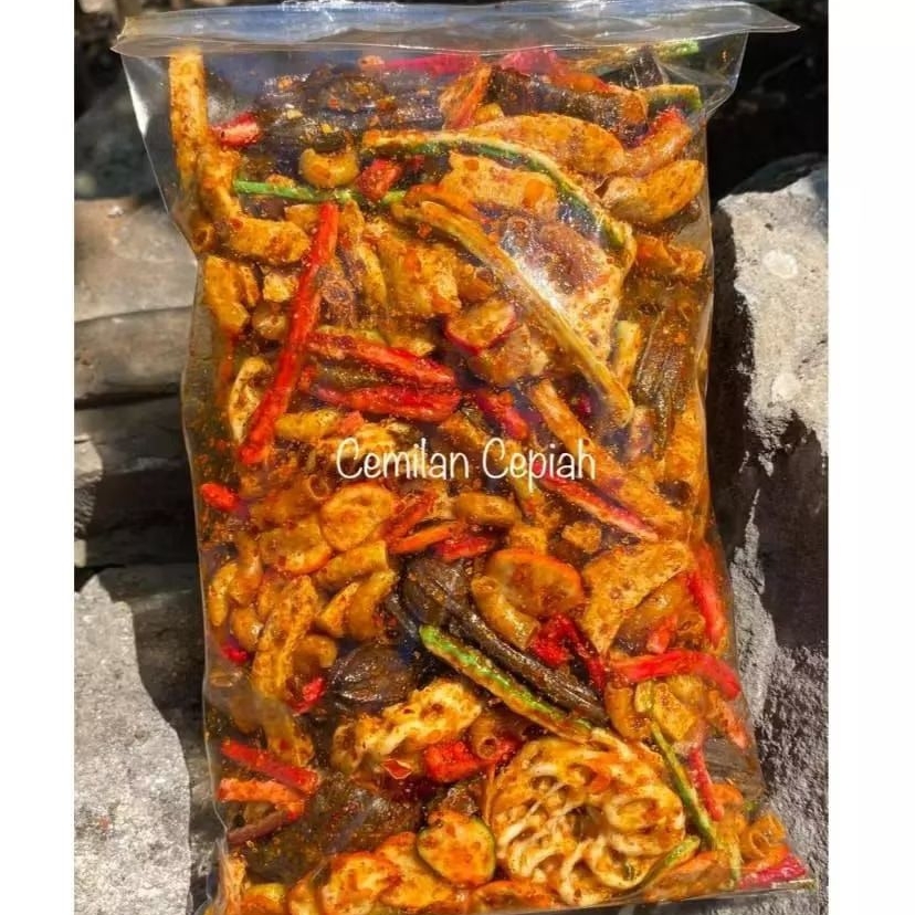 Amira Plastic Kerupuk Seblak Campur Mix/Seblak Campur Seblak Beton/Kerupuk Jengkol/Kerupuk