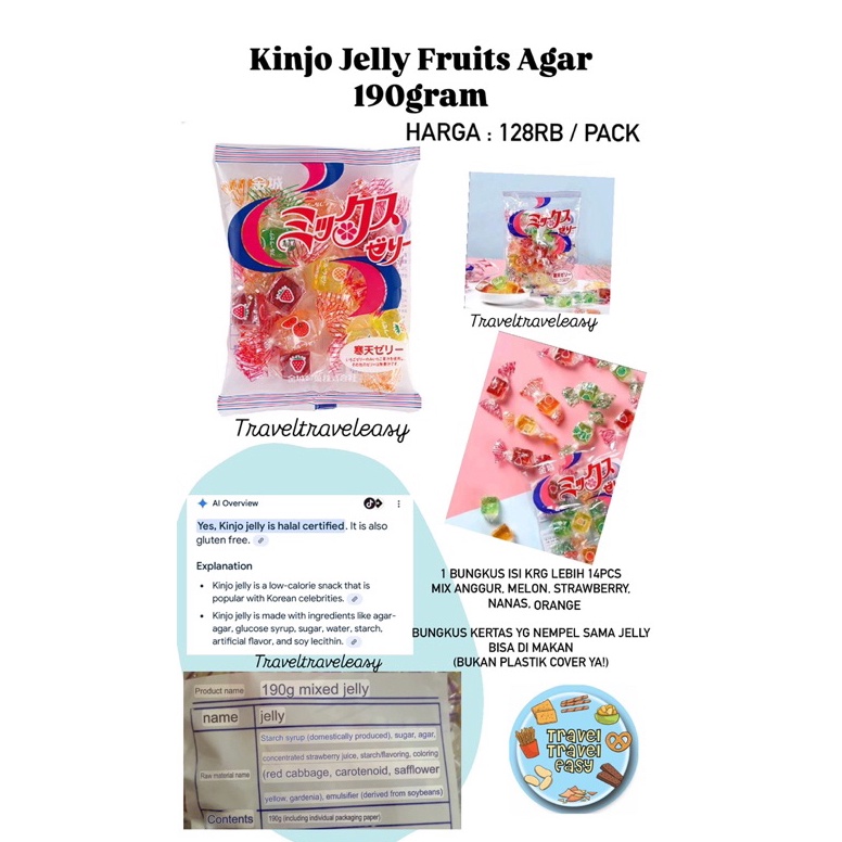 

Disc KINJYO Jelly Kinjo Jelly Japan Mixed Fruit Agar Jellies Kinjo Muscat