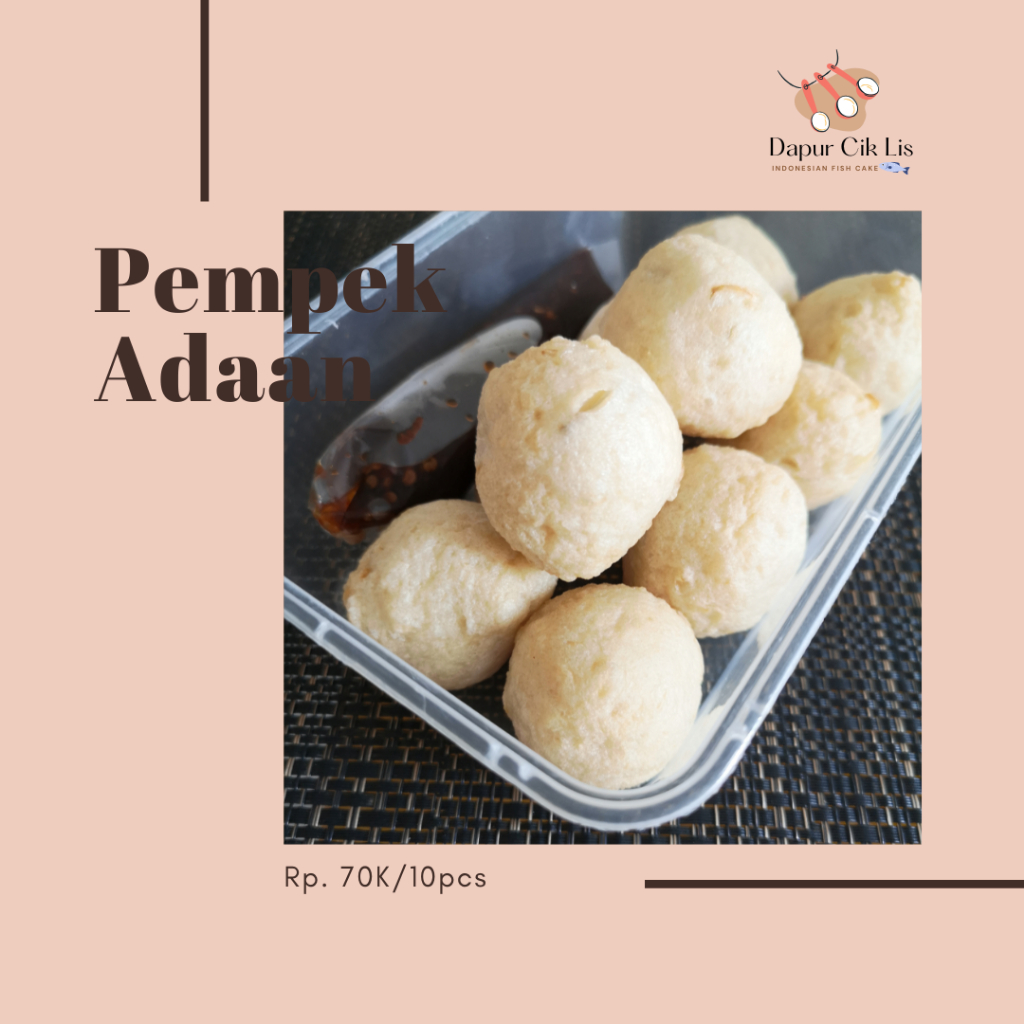 

Pempek Palembang Non Frozen – 10 pcs Pempek Adaan Pempek Bulat Asli Tenggiri + Cuko Pedas, Tanpa MSG | Dapur Cik Lis