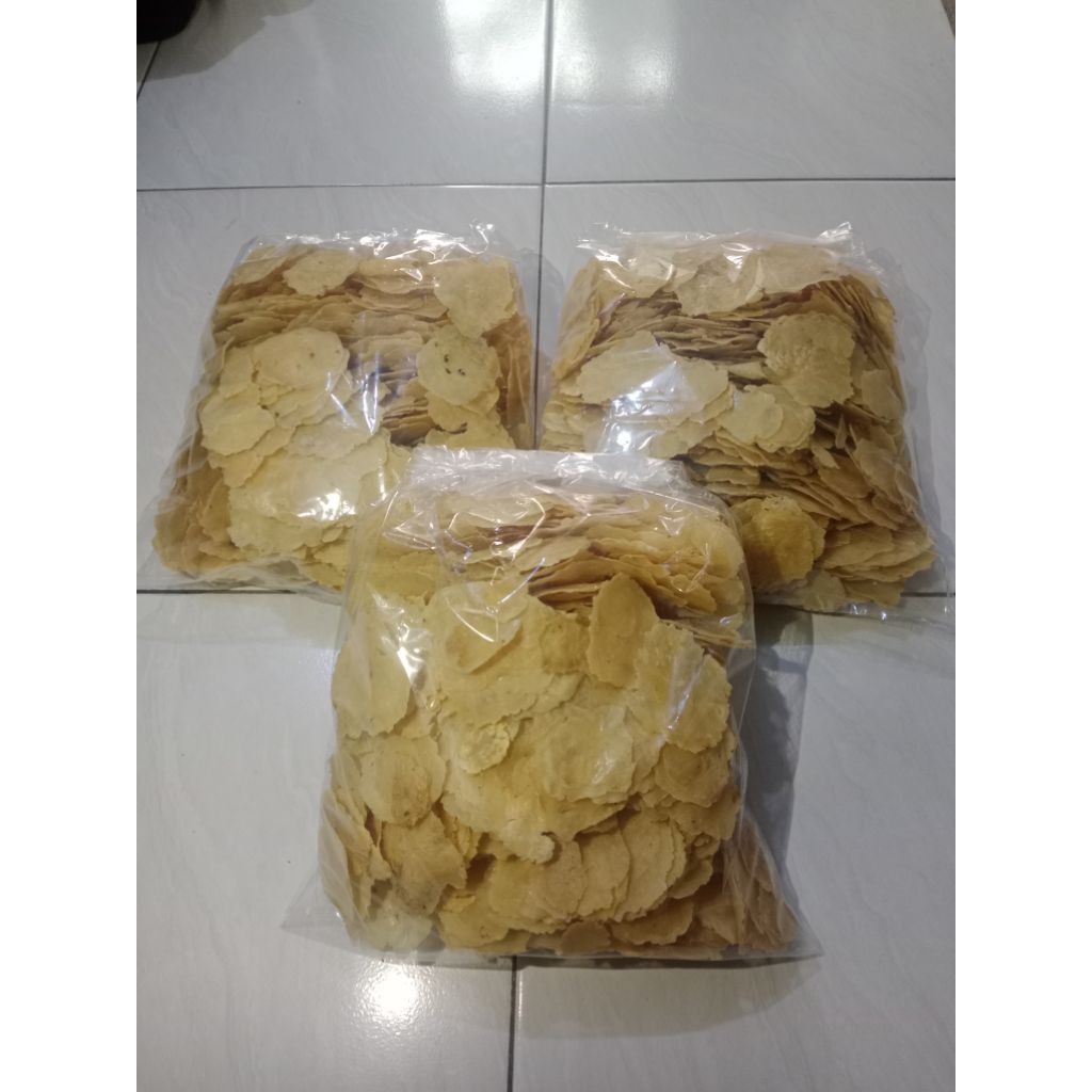 

emping melinjo mentah siap goreng