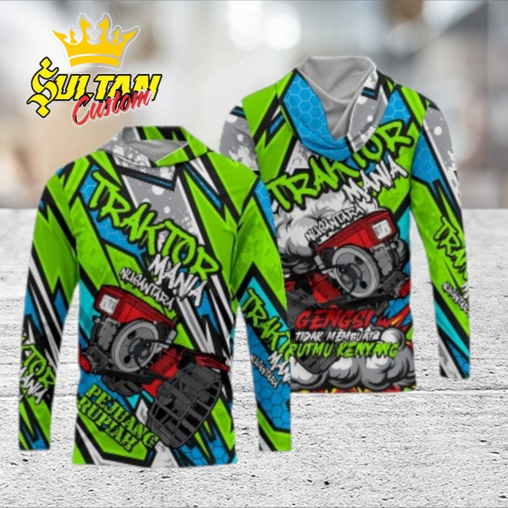 Jersey Driver Traktor Racing Nusantra Lengan Panjang Traktor Kaos Lengan Panjang
