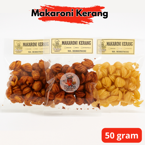 

Makaroni Kerang Pedas Gila – Snack Renyah Kering | Original, Pedas, Extra Pedas