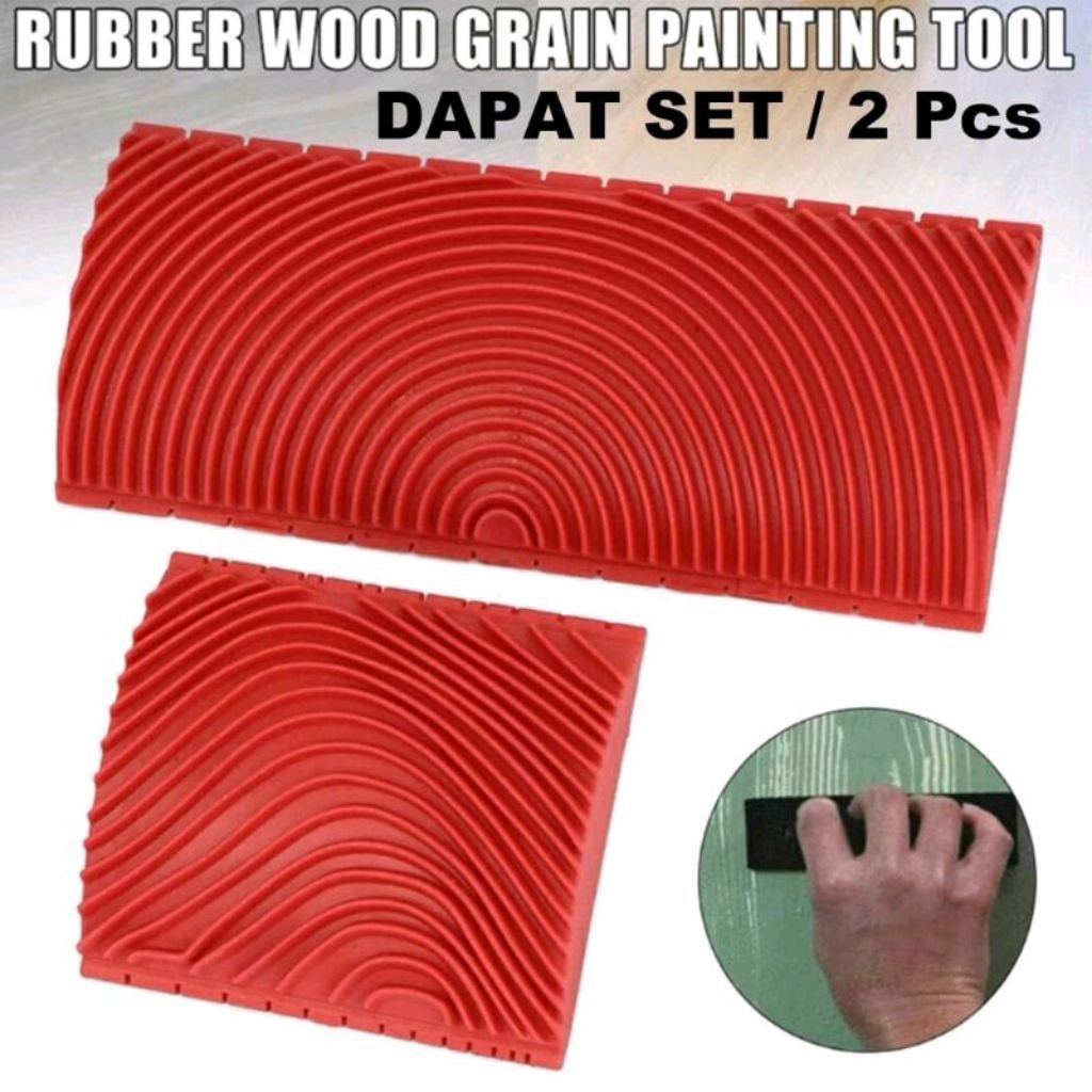 ✅wood graining cat motif kuas karet cat motif kayu alat pembuat motif cat kayu kuas cat