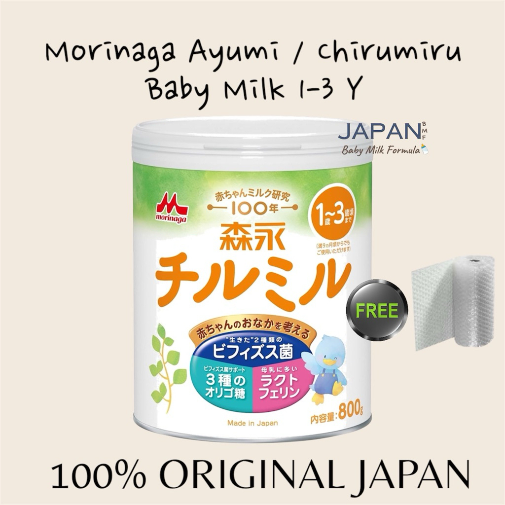 Morinaga Ayumi 1-3 tahun Chirumiru usia umur 1 - 3 tahun susu jepang