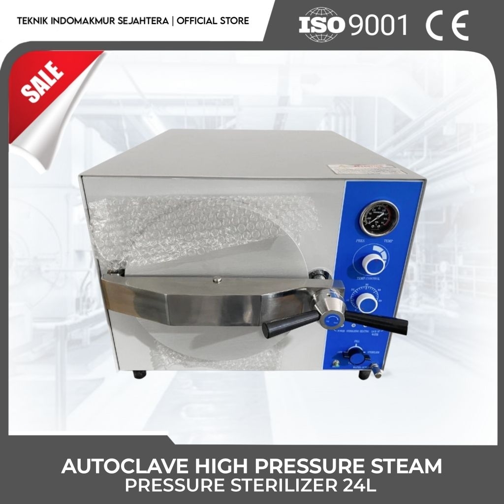24L Sterilizer Machine Sterile Autoclave Benchtop Fast Steam Sterilizer Autoclave Equipment for Labo