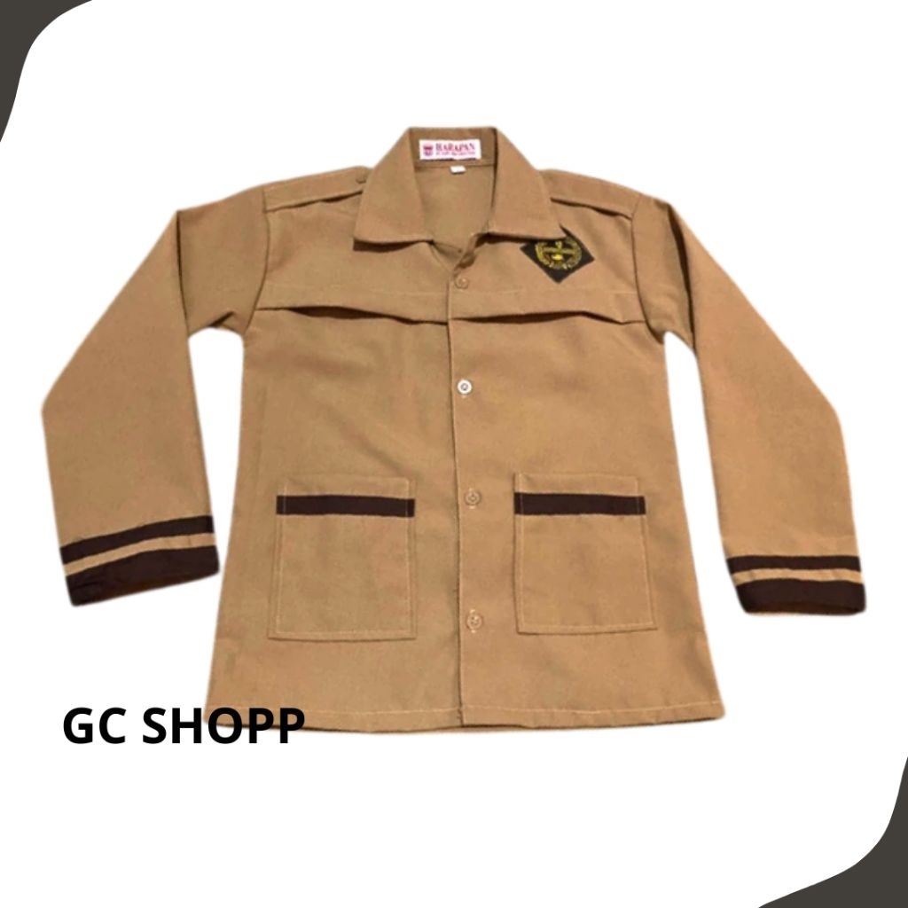 BAJU PRAMUKA SIAGA LENGAN PANJANG SD MI ANAK PEREMPUAN/BAJU PRAMUKA SIAGA PANJANG SD MI