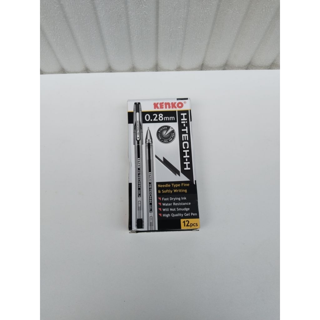 

Pulpen HI-TECH KENKO Gel Ink Pen 0.28mm 12pcs HITAM