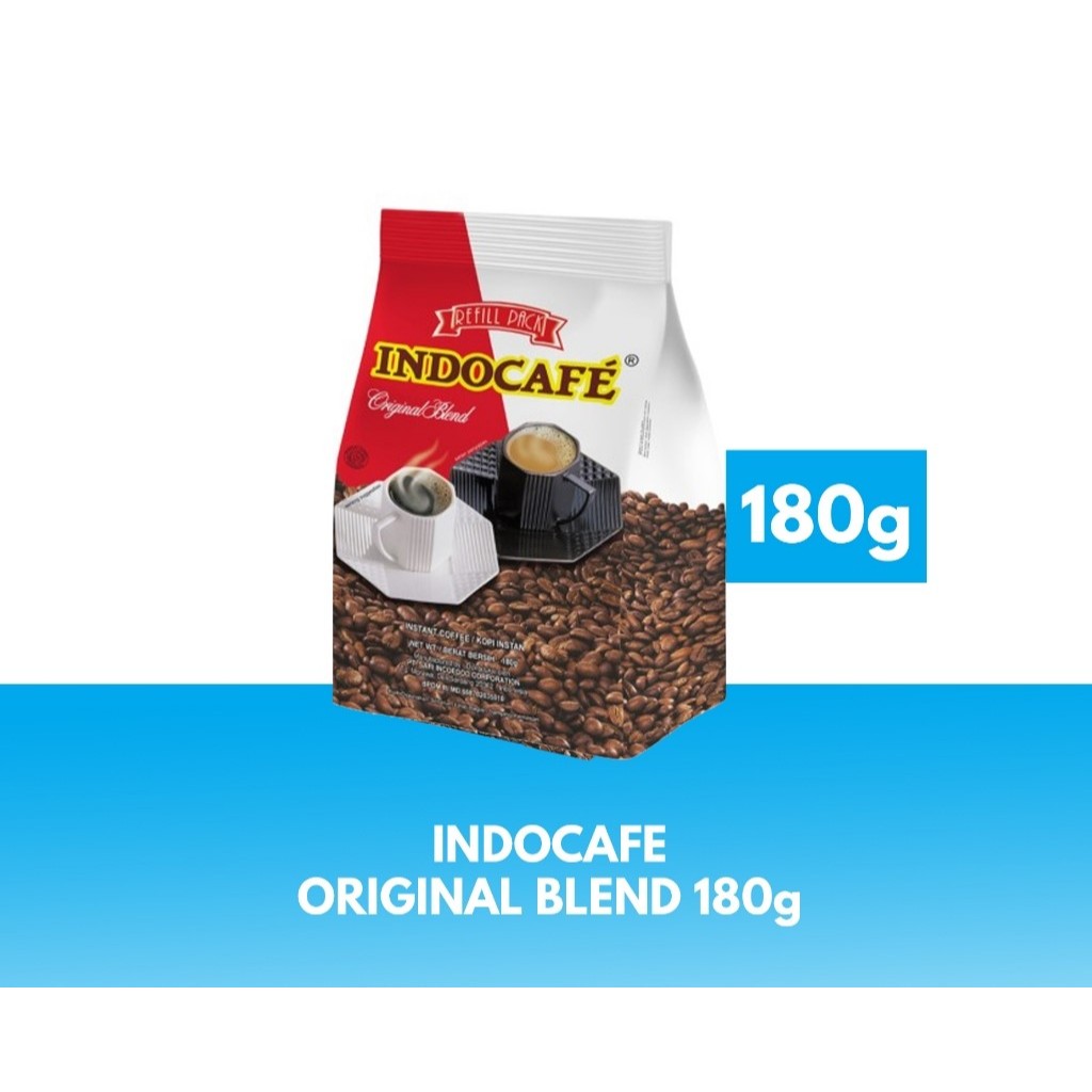

INDOCAFE ORIGIINAL BLEND REFIL 180GR/BUBUK KOPI YANG DIOLAH DARI BIJI KOPI ARABIKA DAN ROBUSTA