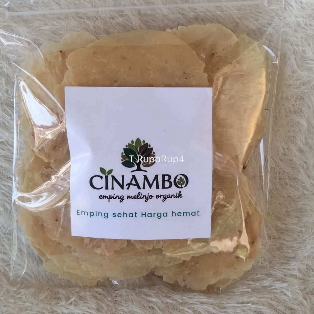 

CINAMBO:(50gr) Emping Melinjo Organik Mentah - Biji 5, Diameter Lebar +- 9cm super tipis best quality