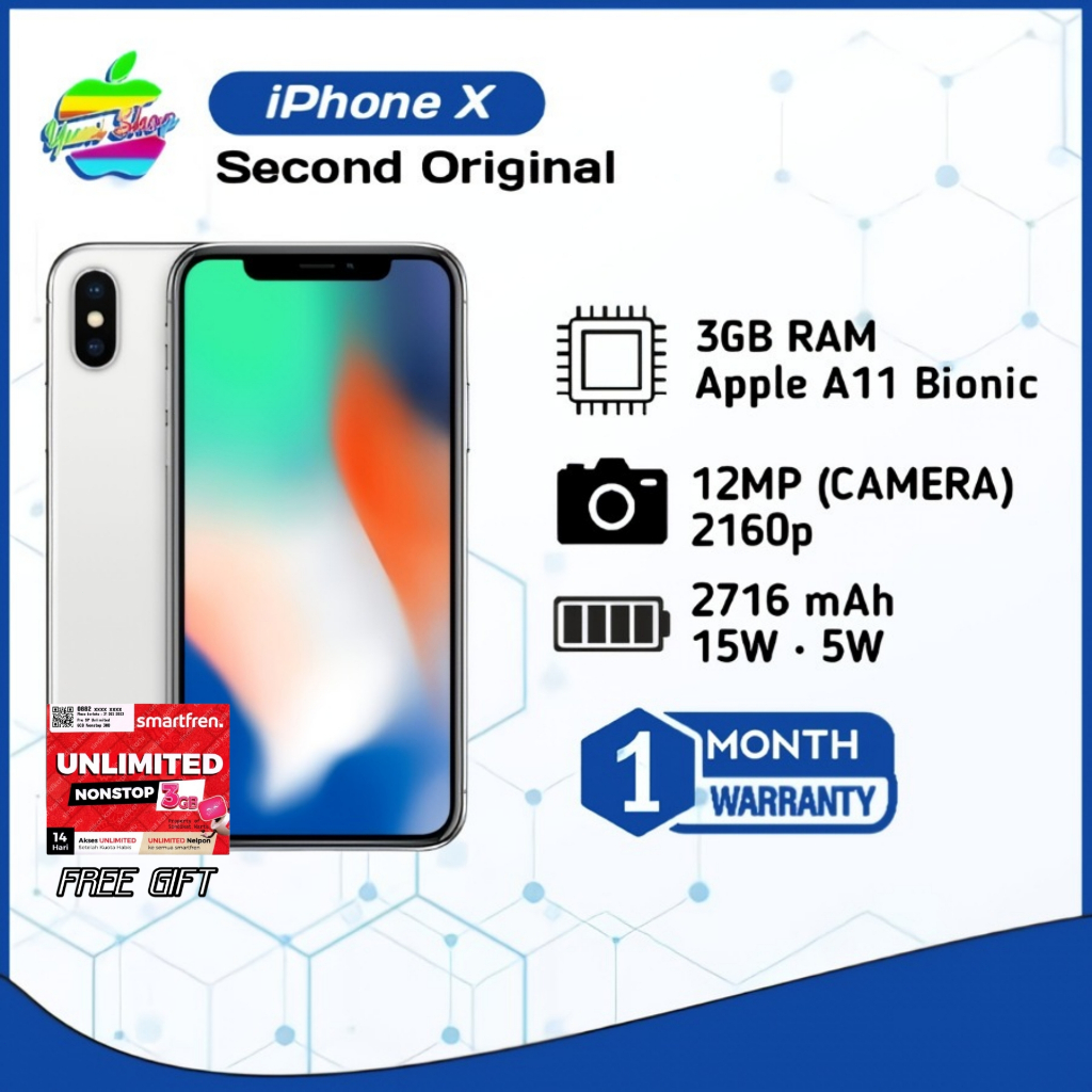 IPHONE X 64GB - 256GB SECOND ORIGINAL BERGARANSI