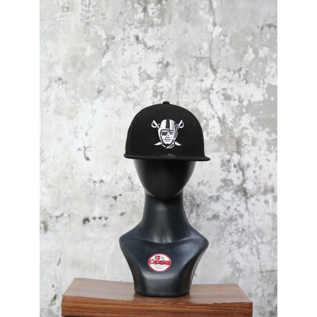 Snapback Raiders NFL Black New Era 9FIFTY – Topi Original Second