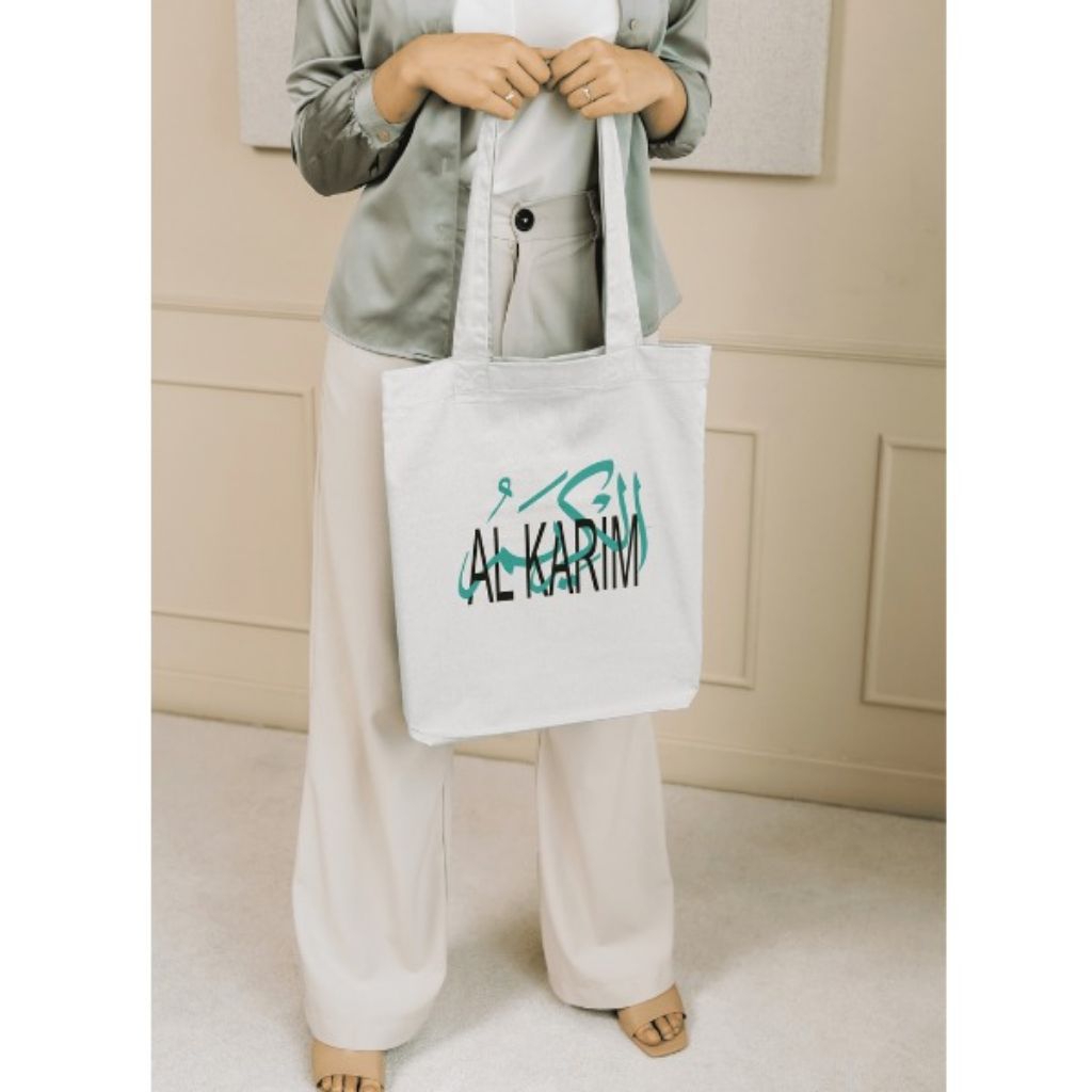 Totebag Resleting Tas Basa Arab Estetic Pria - Wanita Ukuran 35 x 40