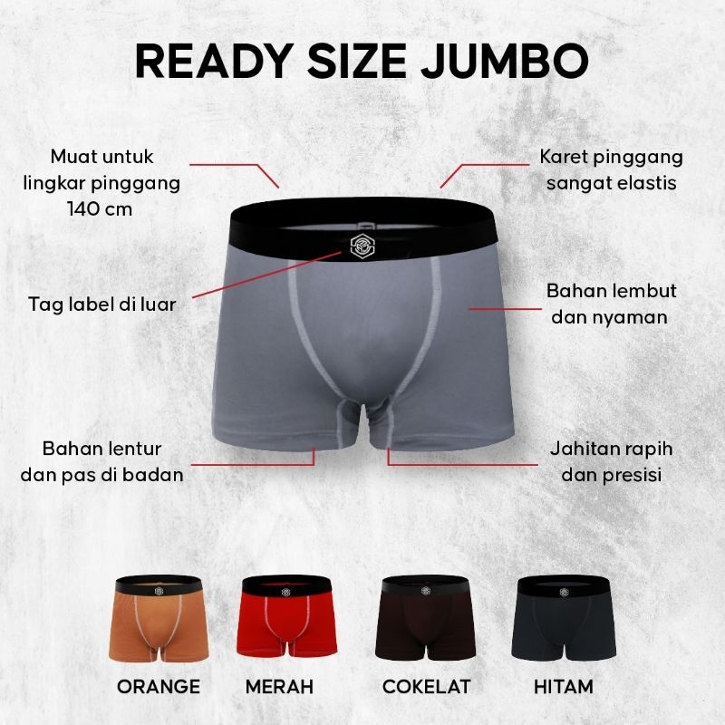 5 PCS CD BOXER PRIA DEWASA JUMBO S-7XL