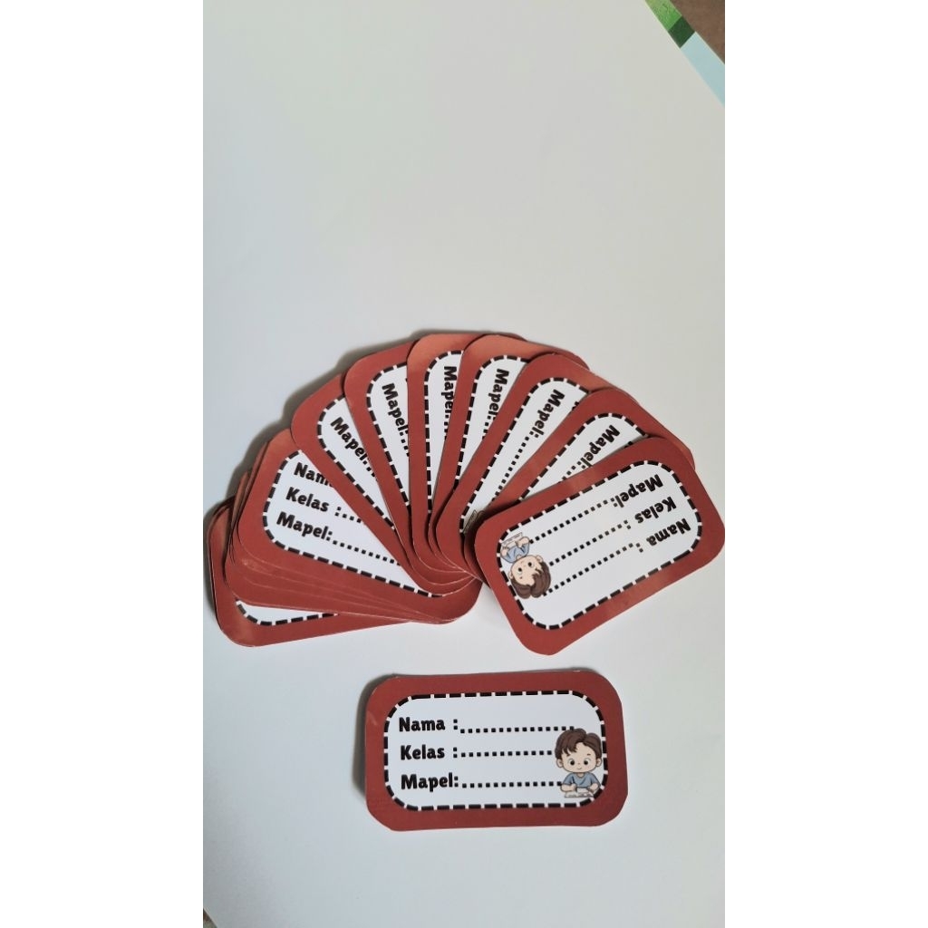 

STICKER NAMA BUKU LANGSUNG TEMPEL BISA DIISI MENGGUNAKAN BOLPOINT