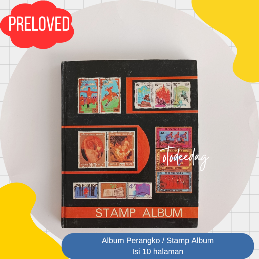

Buku Stamp Album Perangko Prangko Kuno Langka Filateli Jadul Bekas Preloved B