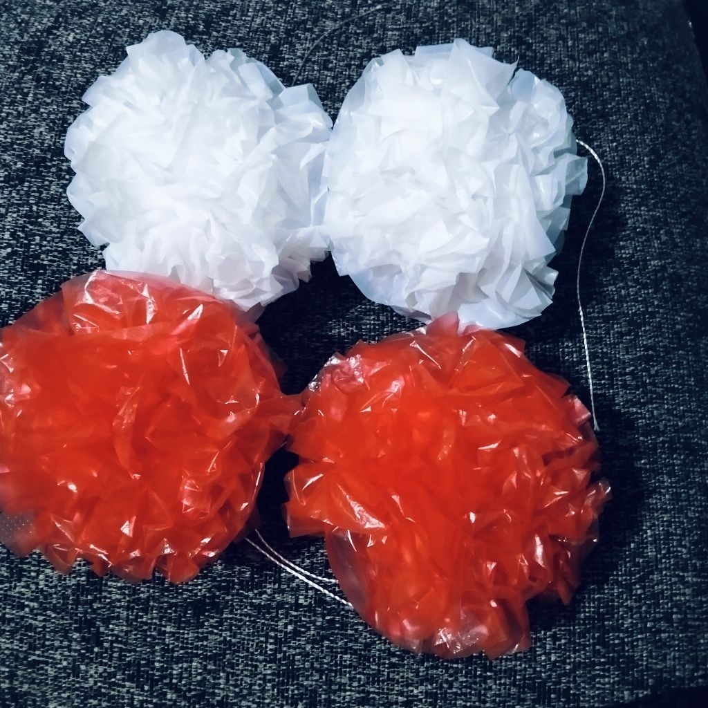 READY Hiasan Bunga Plastik JUMBO / Pompom Bunga Plastik