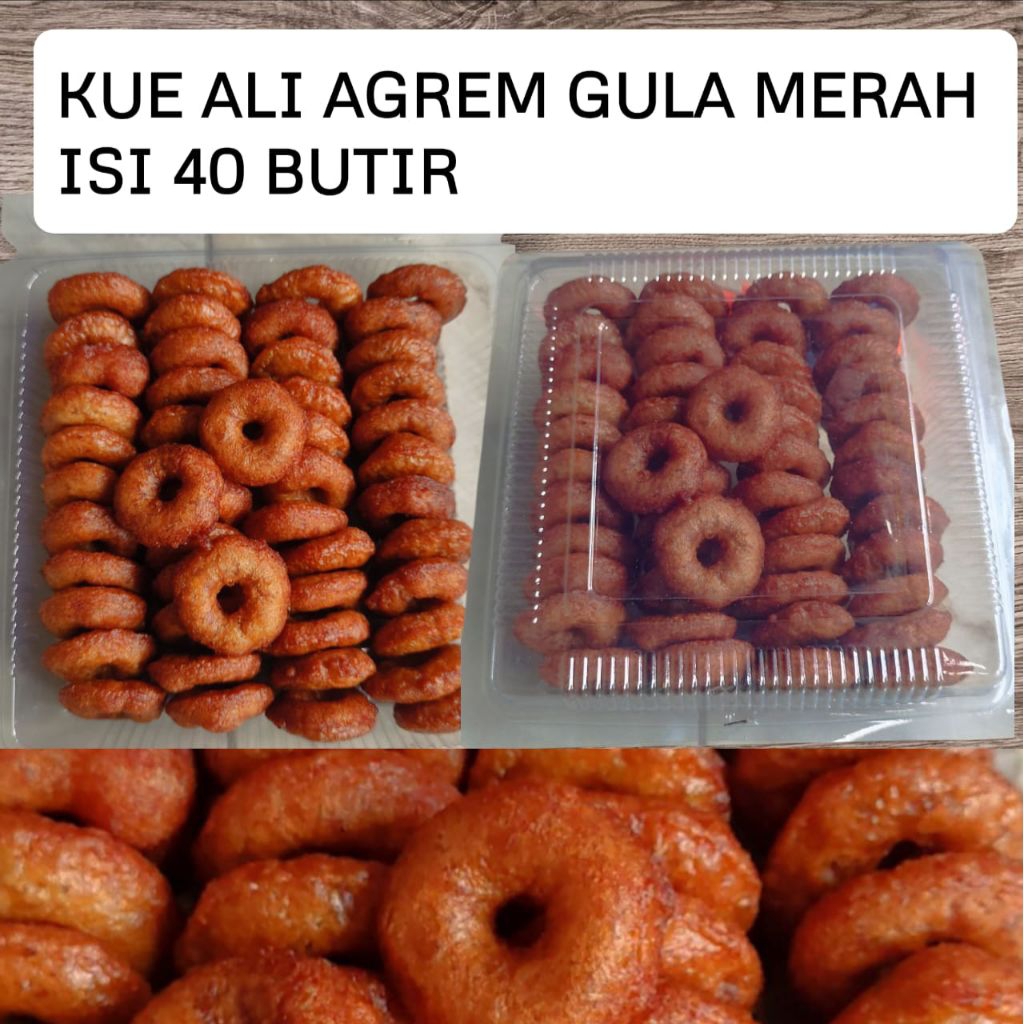 

Kue Cincin Ali Agrem Isi 40 Butir Manis Gula Merah