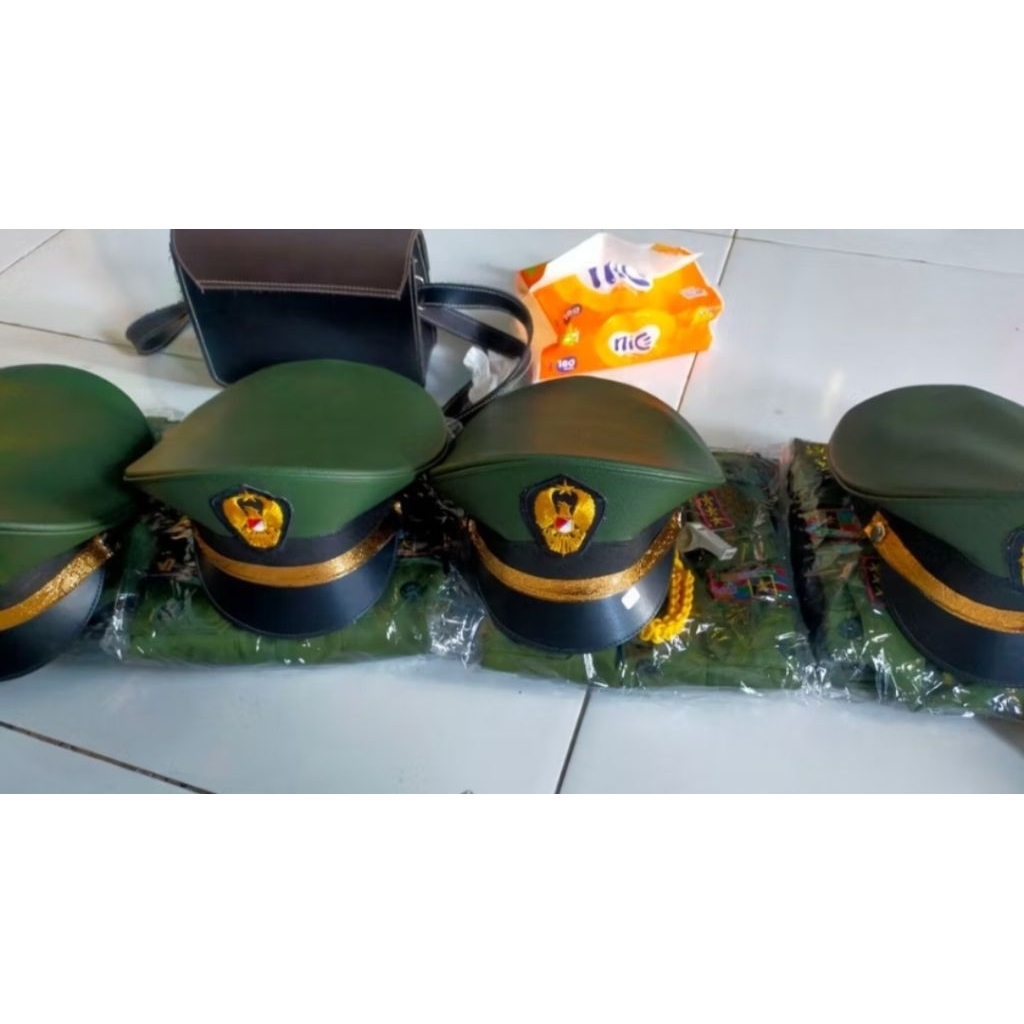 Topi TNI AD anak - topi tni ad anak laki laki - topi tni ad anak perempuan