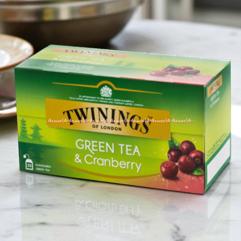 

Twinings 25bag Green Tea & Cranberry Teh Rasa Buah Krenberi Kemasan SachetTeh Hijau Green Tea Yang Dicampur Aroma Buah Kranberi Twining