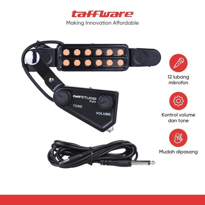 COD TaffSTUDIO Spul Pickup Gitar Akustik Listrik 12 Hole Tone Volume Control P 011