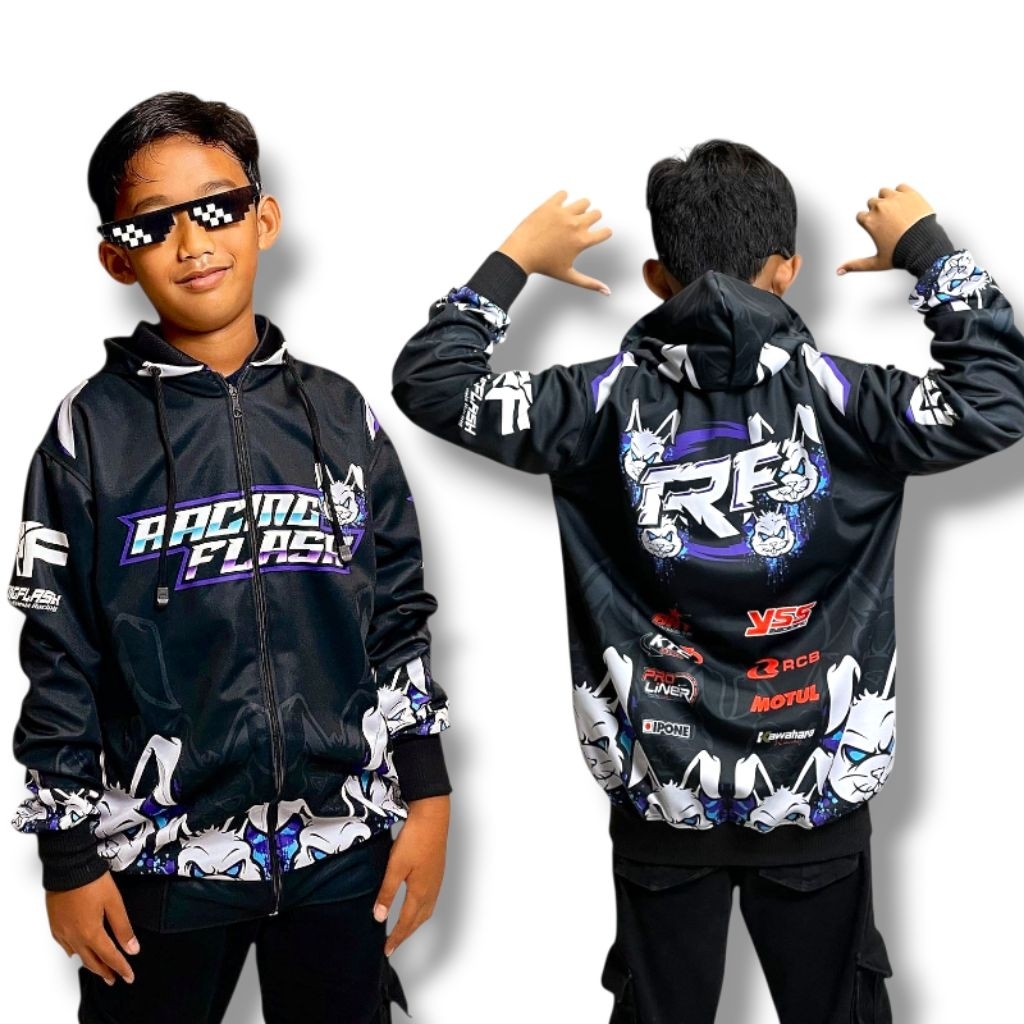 jaket racing anak tanggung/Jaket racing flash anak anak/jaket racing anak