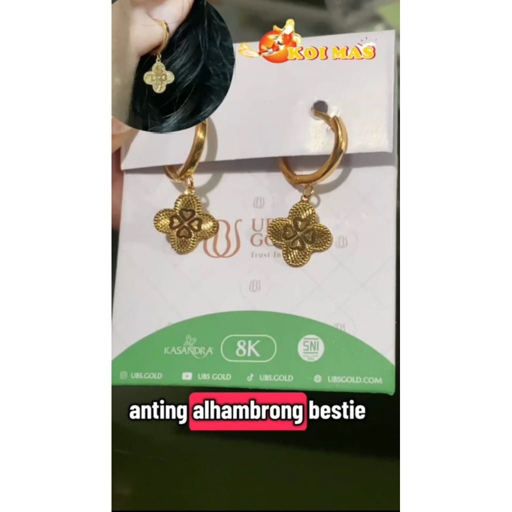 Anting Emas Alhambra Gold 8K