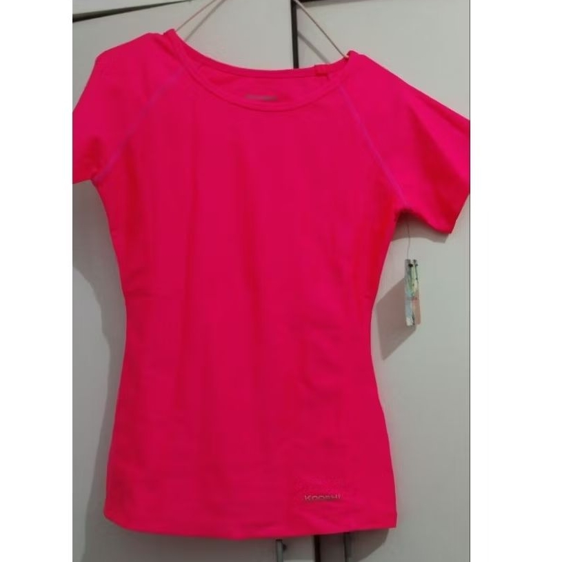 kaos olahraga wanita NEW pink fanta pressbody