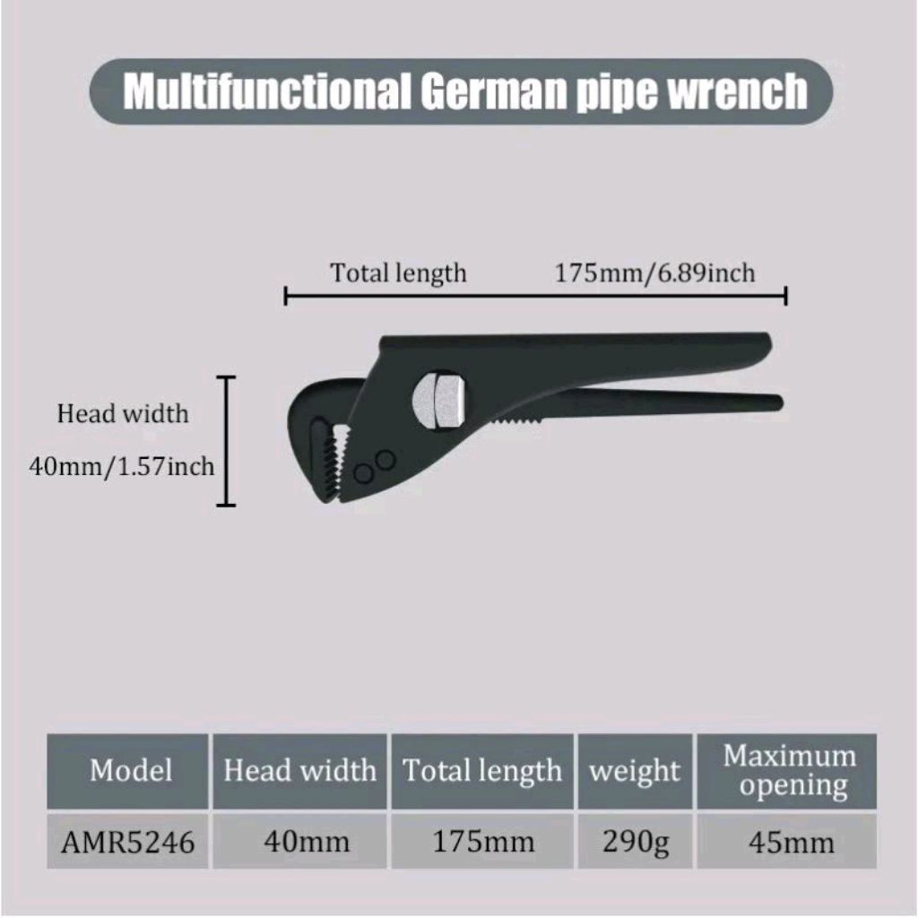 ✅jerman kunci tang tang serbaguna pipa kunci inggris kunci pipa tang kunci pipa tang pipa