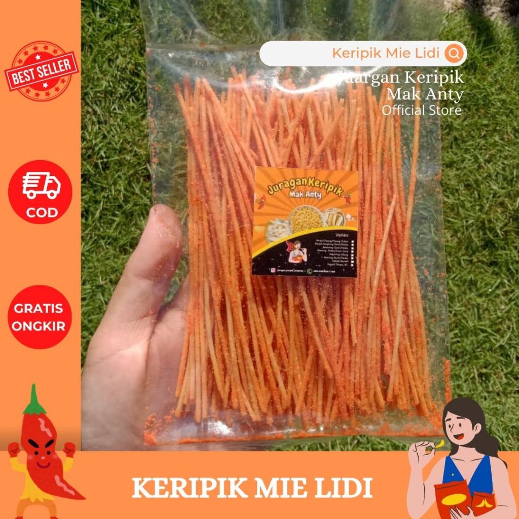 

Mie Lidi | Keripik Mie Lidi | Balado | Pedes | Gurih |100 gr