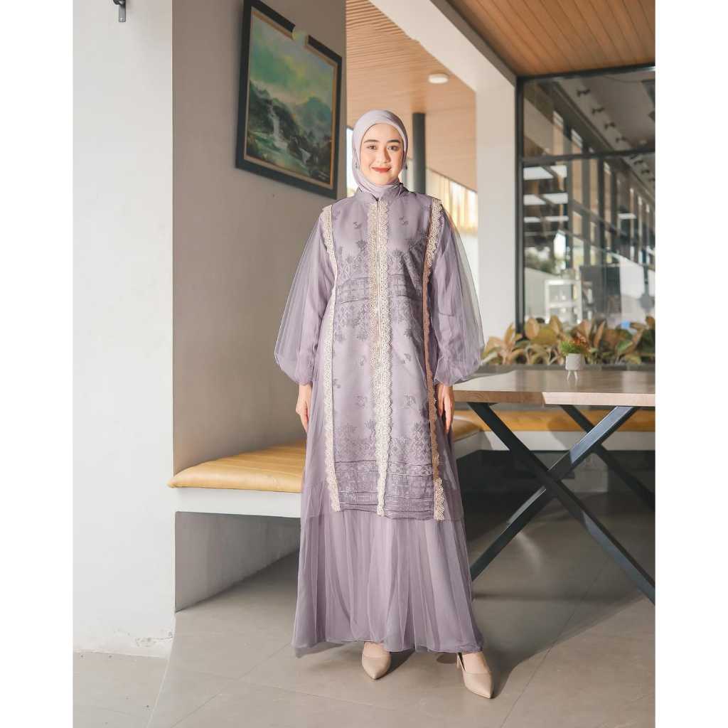 Terbaru Adenna Dress/Gamis Muslim Wanita Modis Kekinian/Gamis Elegan Premium/Gamis Pesta Dan Lebaran