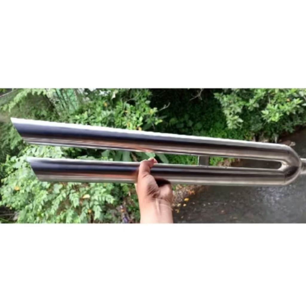 Knalpot custom dobel Bambu runcing Freeflow