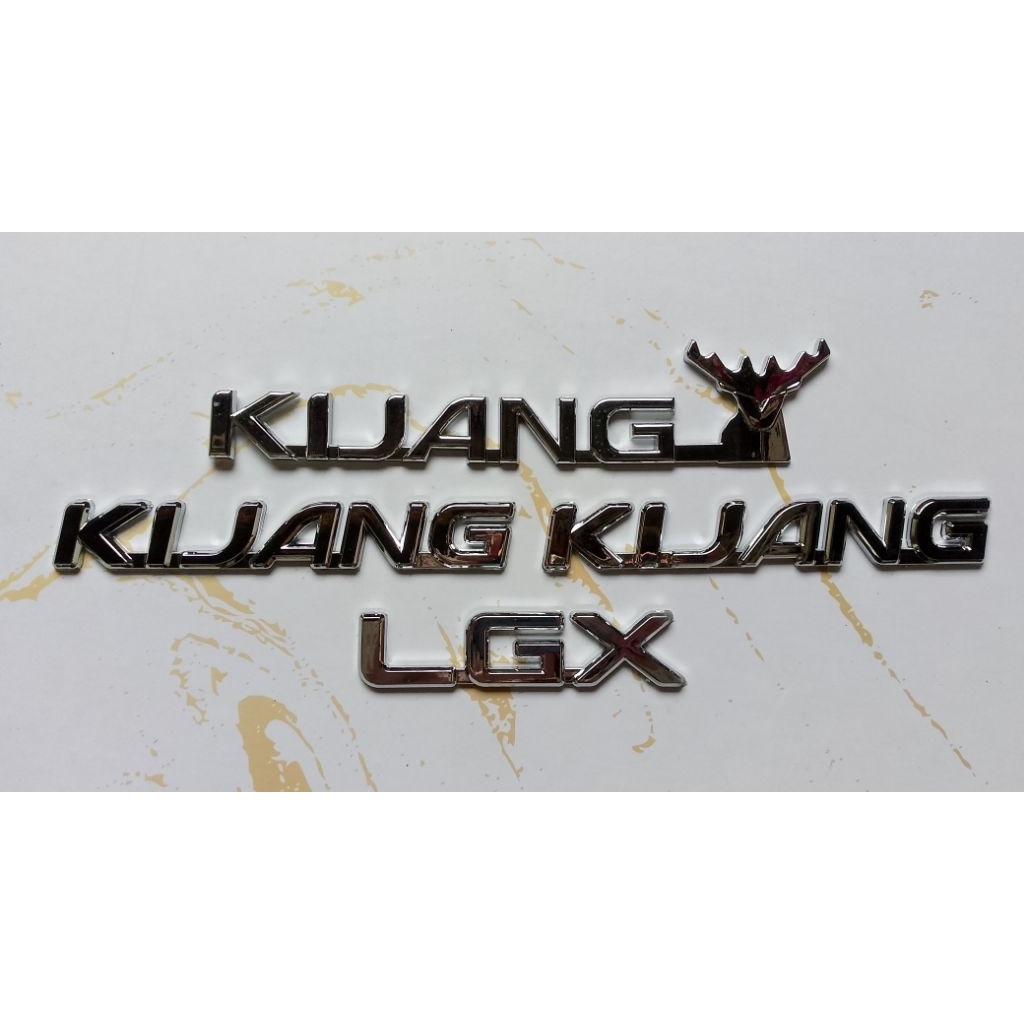 emblem logo mobil kijang lgx chrome kapsul samping / emblem kijang LGX chrome / emblem kijang LGX